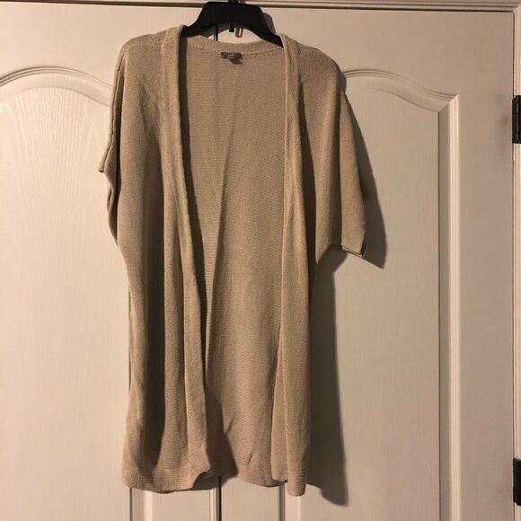 J.Jill dark khaki silk blend knit open sweater sz medium - Picture 2 of 8